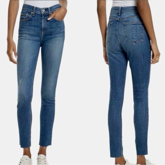 RAG & BONE High Rise Skinny Jeans El Cut Hem  Style: W1532K520ELC - Picture 1 of 16